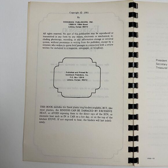 Vintage Cookbook Treasures from the Kings Kids 1981 Spiral Bound Paperback - Picture 3 of 8